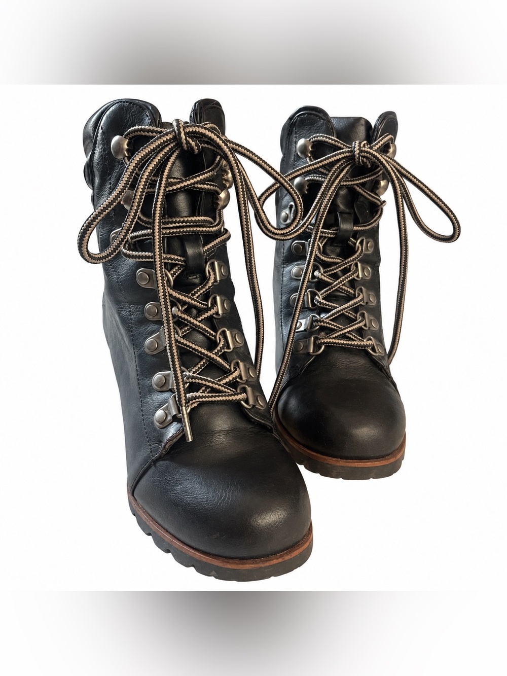 Y2K Danner Style Wedge Booties
